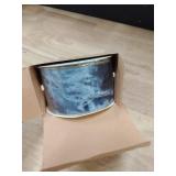 QIANF Dusty Blue Velvet Wired Edge Ribbon, 2.5 Inch x 10 Yards Crushed Velvet Christmas Ribbon for Christmas Tree Decoration Gift Wrapping Garland Wreaths Bows Making