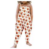 Vieille Jumpsuit For Girls 6 Years Old Rompers For Toddler Girl Thanksgiving Jumpsuit Turkey Outfits Clothes Rompers For Girls 5T
