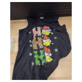 Xmas Lighting Santa Ho Ho Ho Pickleball Christmas Tank Top L