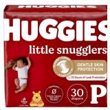 Huggies Newborn Diapers, Little Snugglers Baby Diapers, Size Preemie (up to 6 lbs), 30 Count