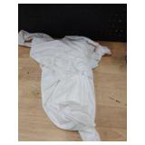 QZOOK Sexy A Line Dresses for Women Summer 2025 V Neck Backless Vacation Bodycon Ruched Waist Sleeveless Club Party Mini Dress White M