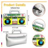 5 Pieces Inflatable Radio Boombox Inflatable Mobile Phone,Retro Mobile Phone for 80