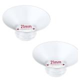 IVARONAL Flange Insert 2PCS 21mm Compatible with Momcozy M9/M6/M5/S12 Pro/V1 Pro/V2 pro, Spectra/Medela/Elvie/NCVI/TSRETE/eufy/Lansinoh/Paruu/MomMed Breast Pump 24mm Shields/Flanges (2pcs-21mm)