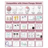 IVARONAL Flange Insert 2PCS 21mm Compatible with Momcozy M9/M6/M5/S12 Pro/V1 Pro/V2 pro, Spectra/Medela/Elvie/NCVI/TSRETE/eufy/Lansinoh/Paruu/MomMed Breast Pump 24mm Shields/Flanges (2pcs-21mm)