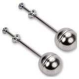 Numola Long Handle Tea Ball Stainless Steel, 2Pcs Premium Tea Infuser Filter for Loose Leaf Tea, Reusable Fine Mesh Tea Interval Diffuser Strainer for Cup and Teapot