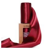 LaRibbons Red Satin Ribbon 4 Inch 10 Yards Christmas Ribbons Double Faced Luxury Burgundy Silk Ribbon for Gift Wrapping Flower Bouquets Bow Christmas Wedding Party Decoration