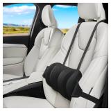 Veitail Lumbar Support Pillow for Car,Back Support for Car Seat Cushion,Adjustable Straps Securely Fixed Car Lumbar Support Pillow for Office Chair (Black)