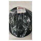 Nicky Bigs Novelties Adult Black Wide Brim Felt Hat Premium Flat Top Hats Amish Style Ranch Cowboy with Chin Strap Men Women Costume Accessory for Plague Matador Western Medieval Adjustable Size