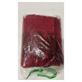 AINAHYVA Toilet Rugs U-Shaped,Super Absorbent Chenille Bathroom Rugs and Strong PVC Non-Slip Backing for Toilets Rug Set,Machine Washable,Bath Mats for Bathrooms,20\"x 20\",Burgundy