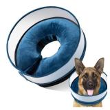 Inflatable Dog Cone, Soft Dog Cone Collar After Surgery for Alternative with Enhanced Anti-Licking Guard Shield Adjustable Detachable Cone Collar, Elizabethan Collar (XL, Blue)