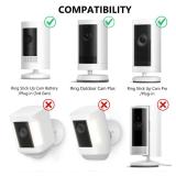 2Pack Camera Wall Mount for Stick Up Cam & Outdoor Cam Plus, 360 Degree Adjustable No Drilling Mount for Outdoor Indoor Camera(White)