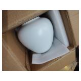 GeLive Short Round White Ceramic Vase Table Centerpiece Moon Jar Jingdezhen Handmade Pottery Vase Glossy Finish Planter Pot Waterproof for Fresh Dried Flower Home Decor Kitchen Utensil Holder