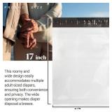 Calvana100 Pcs Extra Thick Adult Diaper Disposable Bags Odor Tight Sealing Disposal Bags Tear Resistance Adult Diaper Genie Extra Large Prevents Leakage Incontinence Disposal Bags (12 X 17 In)