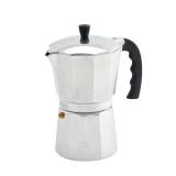 IMUSA 12-Cup Stovetop Espresso Maker, Cast Aluminum Coffee Maker, Cuban Coffee Brewer, Moka Pot Style, Portable Coffee Maker for Home, Camping, or Travel