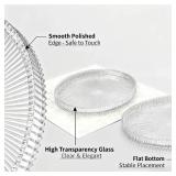 Eikovia Round Glass Serving Trays, Modern Tray Decoration, 10 Inches Diameter Glass Tray, Home Decoration,Serving Platter,Round Food Platter