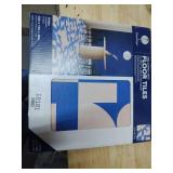 FloorPops x Very Gay Paint Gia Metric Coral and Blue Peel and Stick Floor Tiles, FP6335