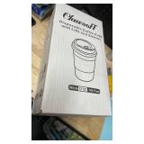 Clawsoff 100 Pack 12 oz Disposable Coffee Cups with Lids and Insulated Sleeves, Leak-free Paper and Sturdy Thick Paper Hot to Go Coffee Cups with Lids for Cold/Hot Beverage (White)