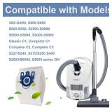 24 Pack 3D Airclean GN Vacuum Bags Compatible with Miele Classic C1, Complete C1, Complete C2, Complete C3, S400i S600 S2 S5 S8 Series, 6 Motor Protection Filters 6 AirClean Filters 1 Cleaning Brush