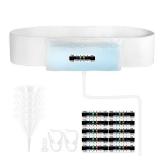 Urine Test Complete Kit with 2-4 oz Sample Pouch, 43.3 inch Concealed Stretch Belt with 5 Liquid Release Outlets, Temperature Strips, Silicone Funnel, Clamps and Plug, Reusable Storage System (White)