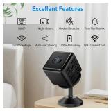 Smilephil Hidden Camera, 1080P WiFi Spy Camera - with Night Vision & Motion Detection, Wireless Indoor Security Camera for Pet/Baby/Nanny, App Live Feed, Smallest Smart for Home Monitoring