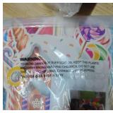 Halloween Trunk or Treat Candy Land Decorations Kit with Whole Piece Sweet Candy Land Lollipop Balloons Tassel for Suv Car Archway Garage Door Haunted House Party Decoration