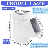 Niuohoy Gutter Y Downspout Connector, Gutter Y Connector, Square Downspout Diverter, Downspout Diverter, Rain Gutter Downspout Extensions Rainwater Drainage (White, Fits 3 x 4 inch)