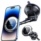 ãMilitary-GradeãVANMASS for MagSafe Car MountãUpgraded Strongest Magnetic&SuctionãPhone Holder Cell Stand for Dashboard Windshield Vent, Tesla Truck Cradle for iPhone 17 Pro Max 16