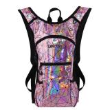 Zavothy Rave Hydration Backpack Lightweight Water Backpack for Cycling Running Hydration Pack with 3L Water Bladder Pink