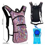 Zavothy Rave Hydration Backpack Lightweight Water Backpack for Cycling Running Hydration Pack with 3L Water Bladder Pink