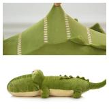 elfishgo Crocodile Big Hugging Pillow, Soft Alligator Plush Stuffed Animal Toy Gifts for Kids, Birthday, Christmas 25.6\"