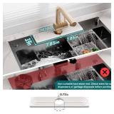 Eormoe Kitchen Sink Faucet Mat - 15.7in Diatomite Sink Protectors for Kitchen Sink, Stone Sink Splash Guard for Kitchen Counter Sink Accessories (Light Grey, 15.7