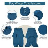 ROZKITCH Dog Coats for Small Dogs, Pet Windproof Warm Cold Weather Jacket Vest Cozy Jumpsuit Apparel Outfit Clothes for Small Medium Large Dog Walking Sleep S