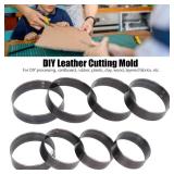 8Pcs Leather Punching Die Set Round Shape Alloy Steel DIY Cardboard Cutting Hollow Hole Puncher