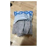 DriftAway Linen Textured Curtain Valances for Windows Light Filtering 3 Inch Rod Pocket Farmhouse Country Rustic Kitchen Valances for Bedroom Living Room Bathroom 18 inch Length Gray