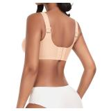 SINFLA Wireless Bras for Women No Underwire Seamless Full Coverage Comfortable Everyday Bra with Medium Support (Nude,Small)