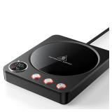 SWEETFULL Coffee Mug Warmer â 36W Coffee Cup Warmer for Desk with Smart Display & Auto Shut-Off, Candle Warmer, Electric Cup Warmer for Coffee, Milk and Tea, for Women & Men (Black)