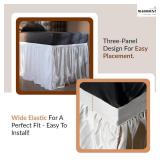 Weddingly Dorm Bed Skirt for Twin XL Bed|Ivory Color|42 Inch Drop|100% Clean Microfiber|110 GSM for Maximum Opaqueness|Wrap Around Style|Classic and Stylish Dorm Room Essential