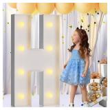 imprsv 3FT Marquee Letters, Mosaic Light Up Letters for Birthday Baby Shower Wedding Engagement Party Backdrop Decor, Large Marquee H for Party Decorations