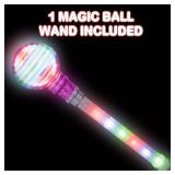 ArtCreativity Light Up Wand for Kids, 14-Inch LED Spinning Toy Wand with Batteries Included, Fun Light Up Wand Toy for Boys and Girls, Perfect Party Favor, Birthday