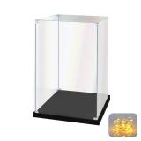 Acrylic Display Case for Collectibles Assemble Clear Acrylic Display Box for Lego Alternative Glass Case for Display Figures Doll Toys Home Storage(8x8x12 inch, 20x20x30 cm)