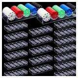 Yulejo 10/15/20 Pieces Poker Chip Holder Poker Chip Trays Acrylic Rack Chips Holder Accessories for Casino Game, Each Holds 100 Chips