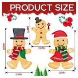 Light Up Gingerbread Man Christmas Decorations Outdoor, 53 LEDs Set of 3 Lawn Ornament, Outdoor Lighted Holiday Displays for Christmas Yard Decorations (Gingerbread Man)