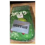 ONIBOGO 4 Pcs Christmas Bathroom Set, Christmas Shower Curtain with Non-Slip Rugs, Toilet Lid Cover and Non-Slip U Shape Bath Mat, Xmas Winter Holiday Bathroom Decor with Hooks 71 x 71 Inches (Green)