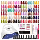 YALSYNY NAIL POLISH KIT with U V Lamp and Drill Starter Kit 36 Colors Gel Nail Polish Nail Art Gel Manicure Kit
