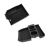 Carwiner 2PC Center Console Organizer Tray for 2023-2025 Hyundai Palisade Accessories with Armrest Storage Tray for Palisade Accessories Interior Storage Drawer Box Holder