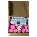 LANKER 24 Pack LED Tea Lights Candles, Steady Pink Flameless Tealights, Long Lasting Battery Operated Fake Candles, Decoration for Wedding, Halloween and Christmas (Pink - 24pcs)