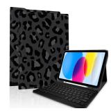 TopPerfekt for iPad Air 11-inch M2 2024/M3 2025 Keyboard Case, ipad Pro 11 (4th, 3rd, 2nd, 1st Gen 2022/2021/2020/2018) Detachable,Pencil Holder for iPad Air 4/5th 2020/2022 10.9\" -Leopard BlackGrey