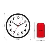 AKCISOT Wall Clock, Modern Small Wall Clocks Battery Operated 8 Inch, Silent Non-Ticking Analog Classic for Office, Home, Bathroom, Kitchen, Bedroom, School(Black)