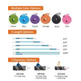 Long Dog Leash for Dog Training 20FT, Heavy Duty Dog Lead for Large Medium Small Dogs Outside Walking, Playing, Camping, or Yard, Black