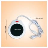 Home&Office Desktop Electric Mug Warmer-Coffee/Tea/Cocoa/Soup-Scented Candles Gift for Winter 1pcs(White and Black (CFW001-White)